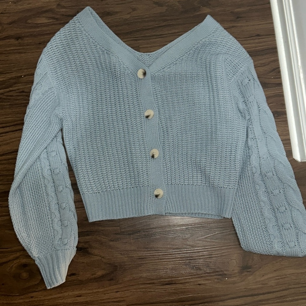 blue sweater